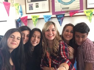 Marta F, Paula, Paloma, Ana, Tamara y Anxo